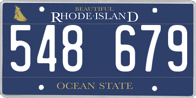 RI license plate 548679