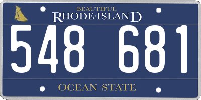 RI license plate 548681