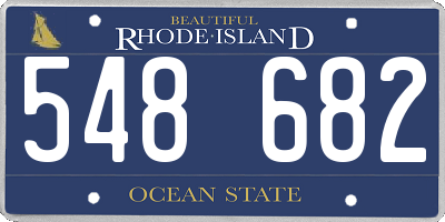 RI license plate 548682
