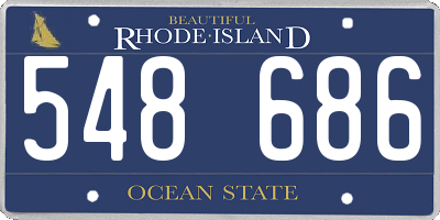 RI license plate 548686