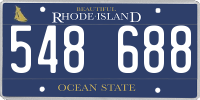 RI license plate 548688