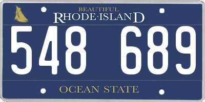 RI license plate 548689