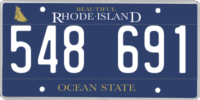 RI license plate 548691