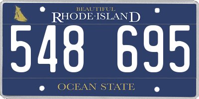RI license plate 548695