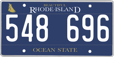 RI license plate 548696