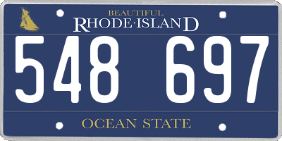 RI license plate 548697