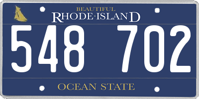 RI license plate 548702