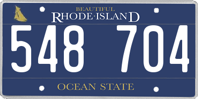RI license plate 548704