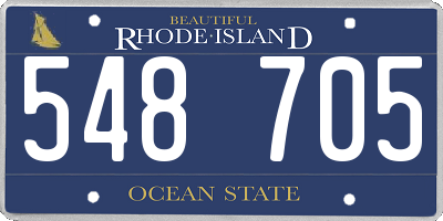 RI license plate 548705