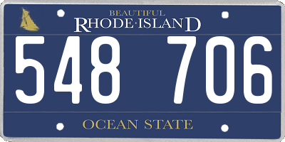 RI license plate 548706