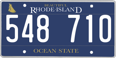 RI license plate 548710