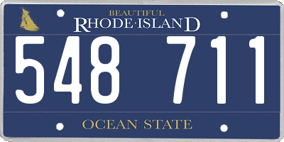 RI license plate 548711