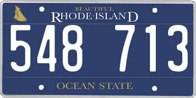 RI license plate 548713