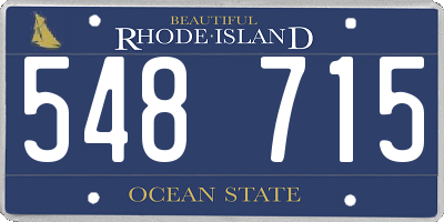 RI license plate 548715