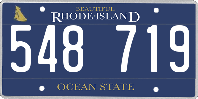 RI license plate 548719