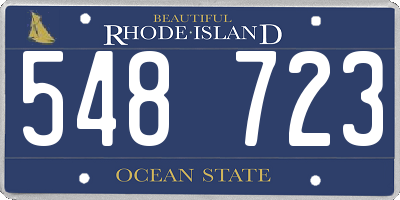 RI license plate 548723
