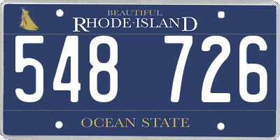RI license plate 548726
