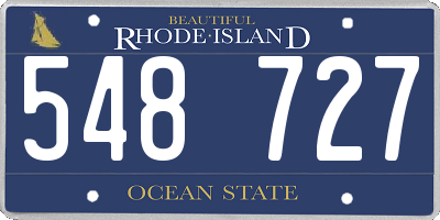 RI license plate 548727