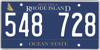 RI license plate 548728