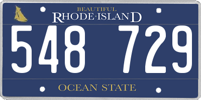 RI license plate 548729