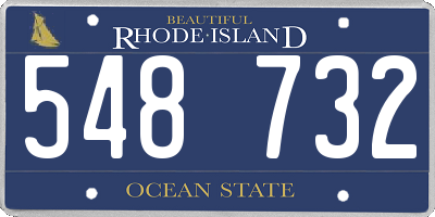 RI license plate 548732