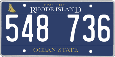 RI license plate 548736