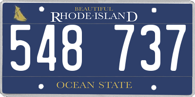RI license plate 548737