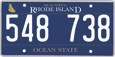 RI license plate 548738