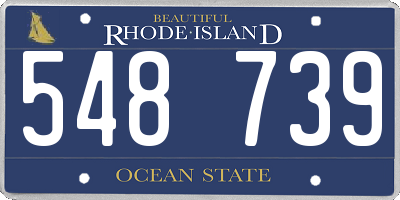 RI license plate 548739