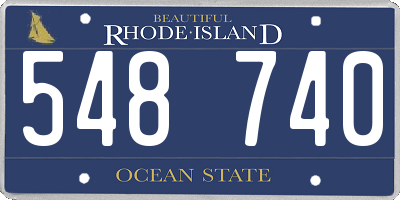 RI license plate 548740