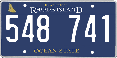 RI license plate 548741