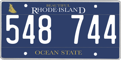 RI license plate 548744