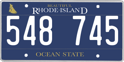 RI license plate 548745