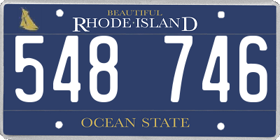RI license plate 548746