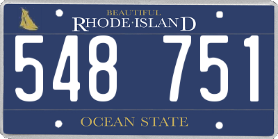 RI license plate 548751