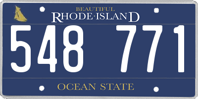 RI license plate 548771