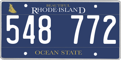 RI license plate 548772