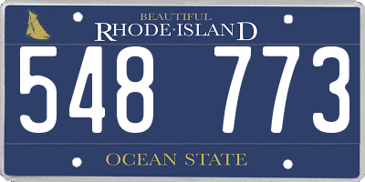 RI license plate 548773