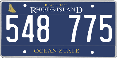 RI license plate 548775