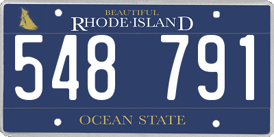 RI license plate 548791