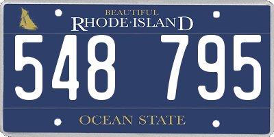 RI license plate 548795