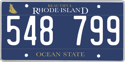 RI license plate 548799