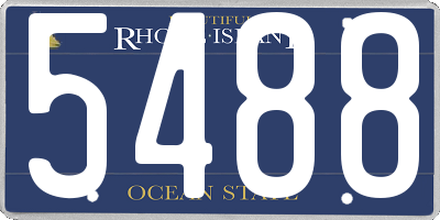 RI license plate 5488