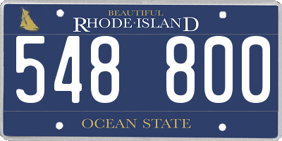 RI license plate 548800