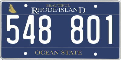 RI license plate 548801