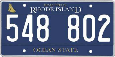 RI license plate 548802