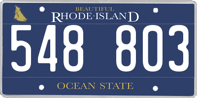 RI license plate 548803