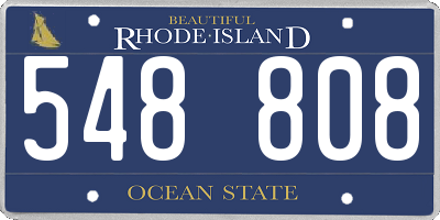 RI license plate 548808