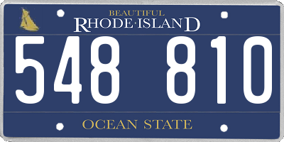 RI license plate 548810