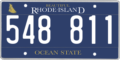RI license plate 548811